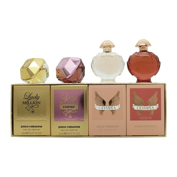 Paco Rabanne Miniatures Gift Set 5ml Lady Million EDP + 5ml Lady Million Empire EDP + 6ml Olympea EDP + 6ml Olympéa Legend EDP