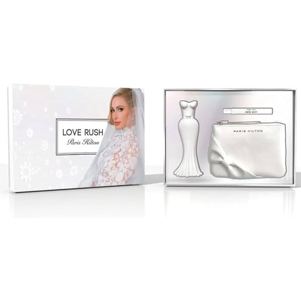 Paris Hilton Love Rush Gift Set 100ml EDP + 10ml EDP + Pouch