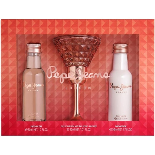 Pepe Jeans For Her Gift Set 30ml EDP + 50ml Body Lotion + 50ml Shower Gel