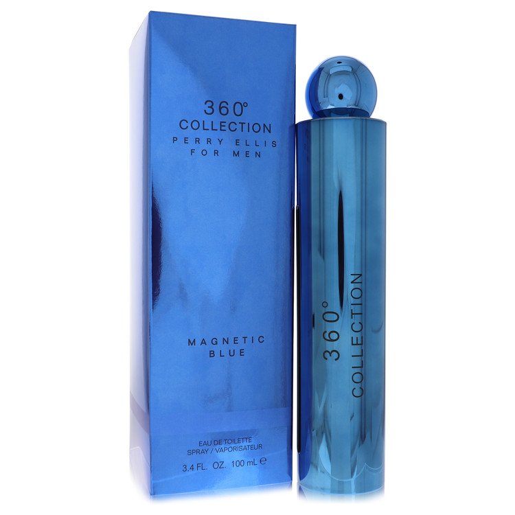 Perry Ellis 360 Collection Magnetic Blue Eau de Toilette Spray for Men 3.4 oz / 100 ml