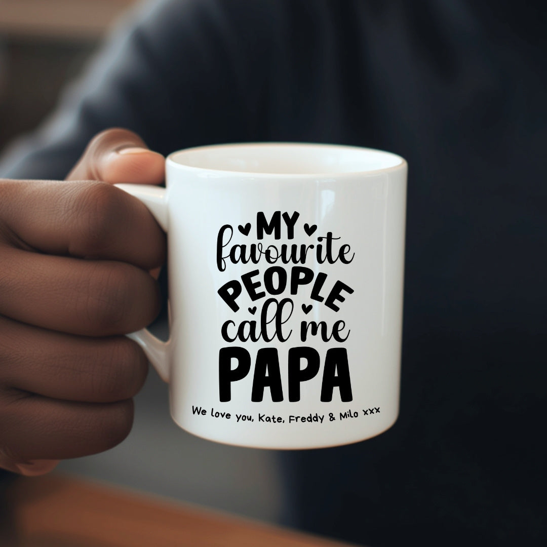 Personalised My Favourite People Call Me Papa Mug Gift | Father's Day Gift