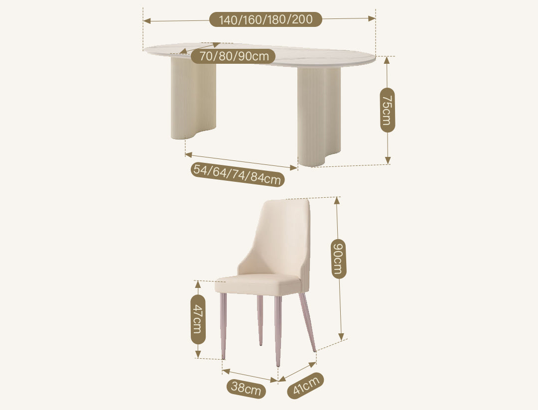 Peru Oval Dining Table, White