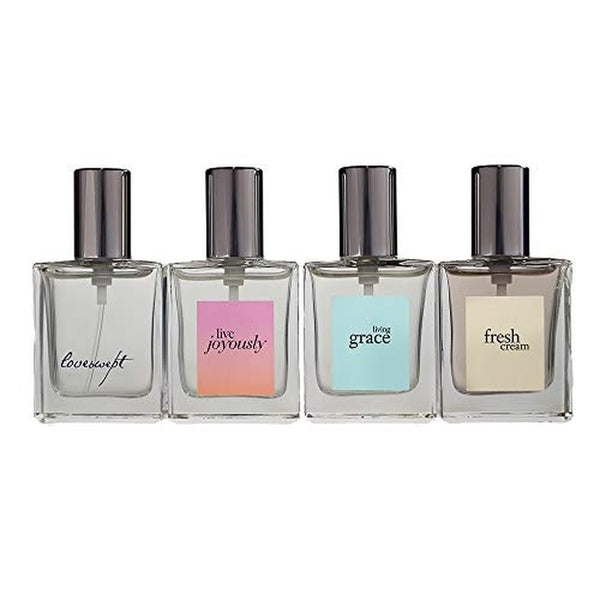 Philosophy Mini Gift Set 15ml Live Joyously EDP + 15ml Fresh Cream EDT + 15ml Living Grace EDT + 15ml Loveswept EDP