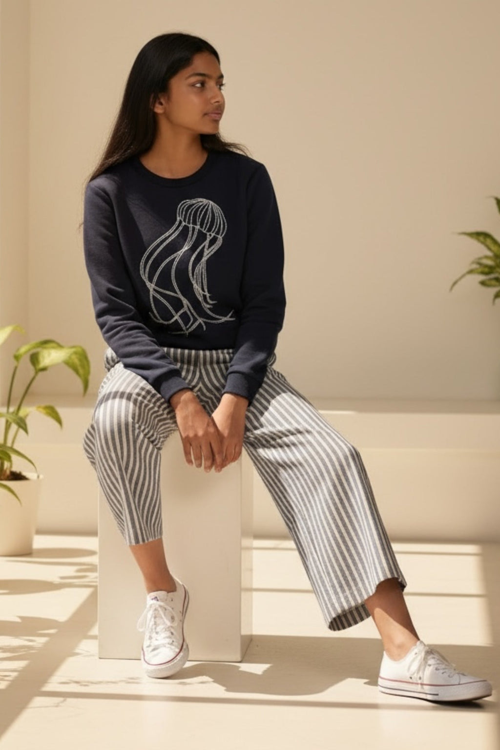 Jan Jellyfish Embroidered Sweatshirt