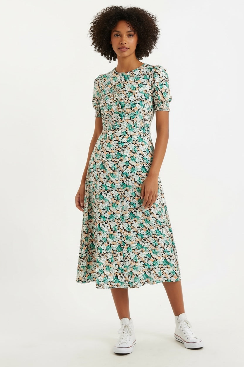 Romola Liseron Laced Back Midi Dress