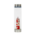 Bewater Power Vitality Glass Bottle - White Howlite, Red Jasper and Rock Crystal