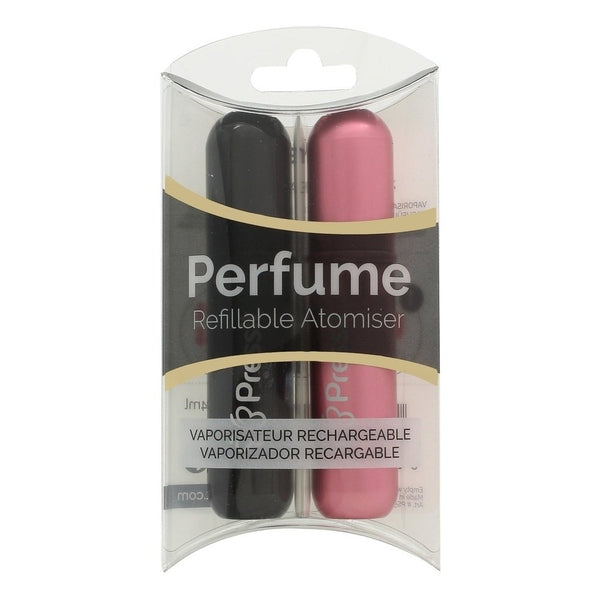Pressit Refillable Perfume Atomiser Duo Pack - Pink & Black