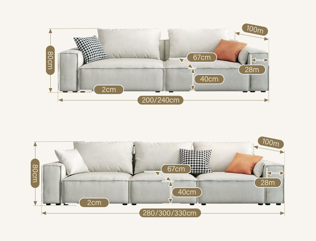R67 Anselm Two Seater Sofa, Modular Sofa