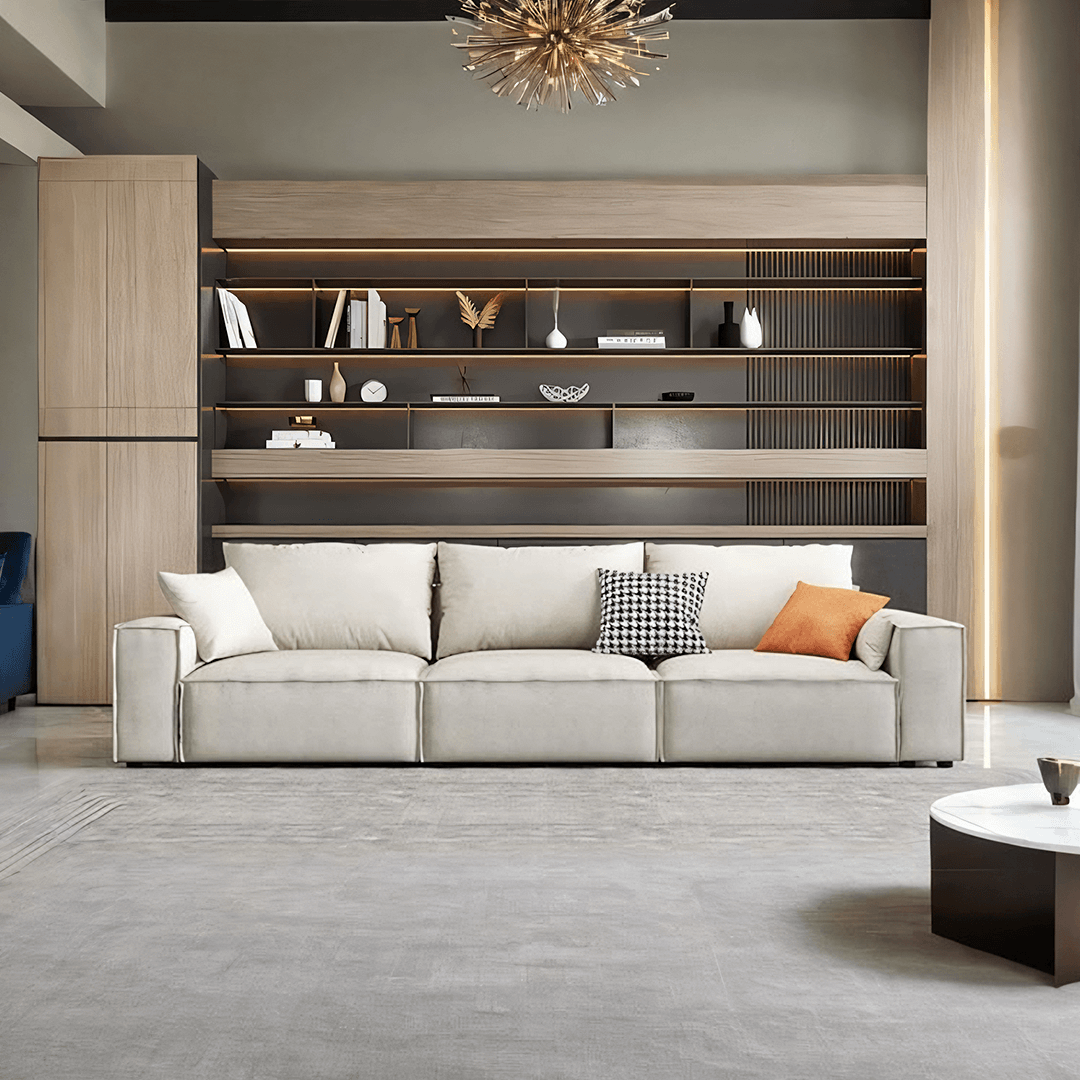 R67 Anselm Three Seater Sofa, Leathaire