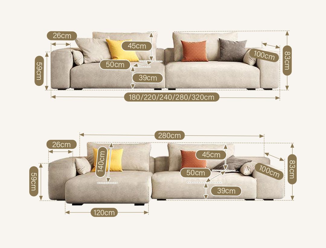 R87 Calvin Two Seater Corner Sofa, Leathaire