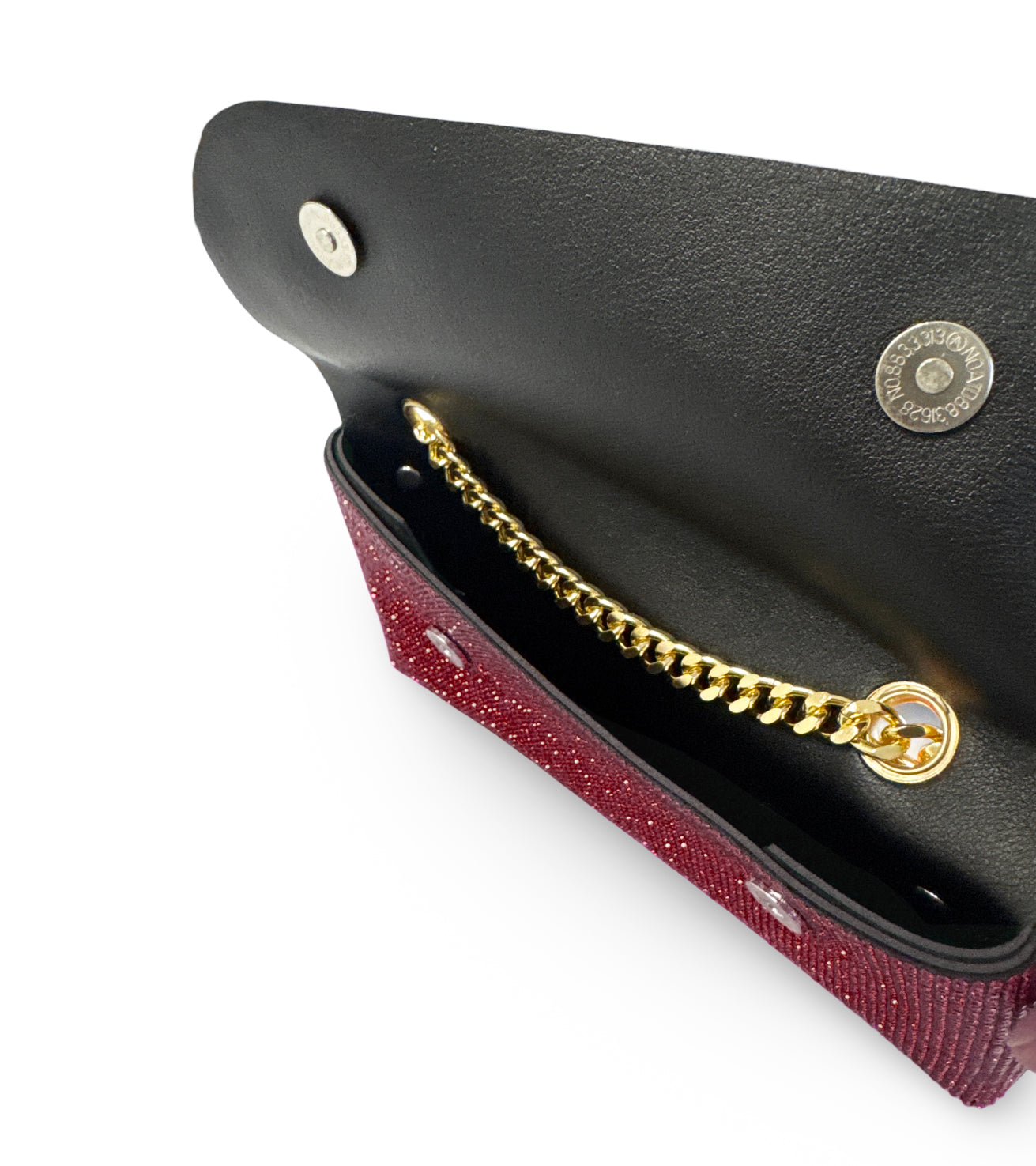 Caprilite Small Crossbody Bag Sparkly Crystal Clutch Fold Handbag Red