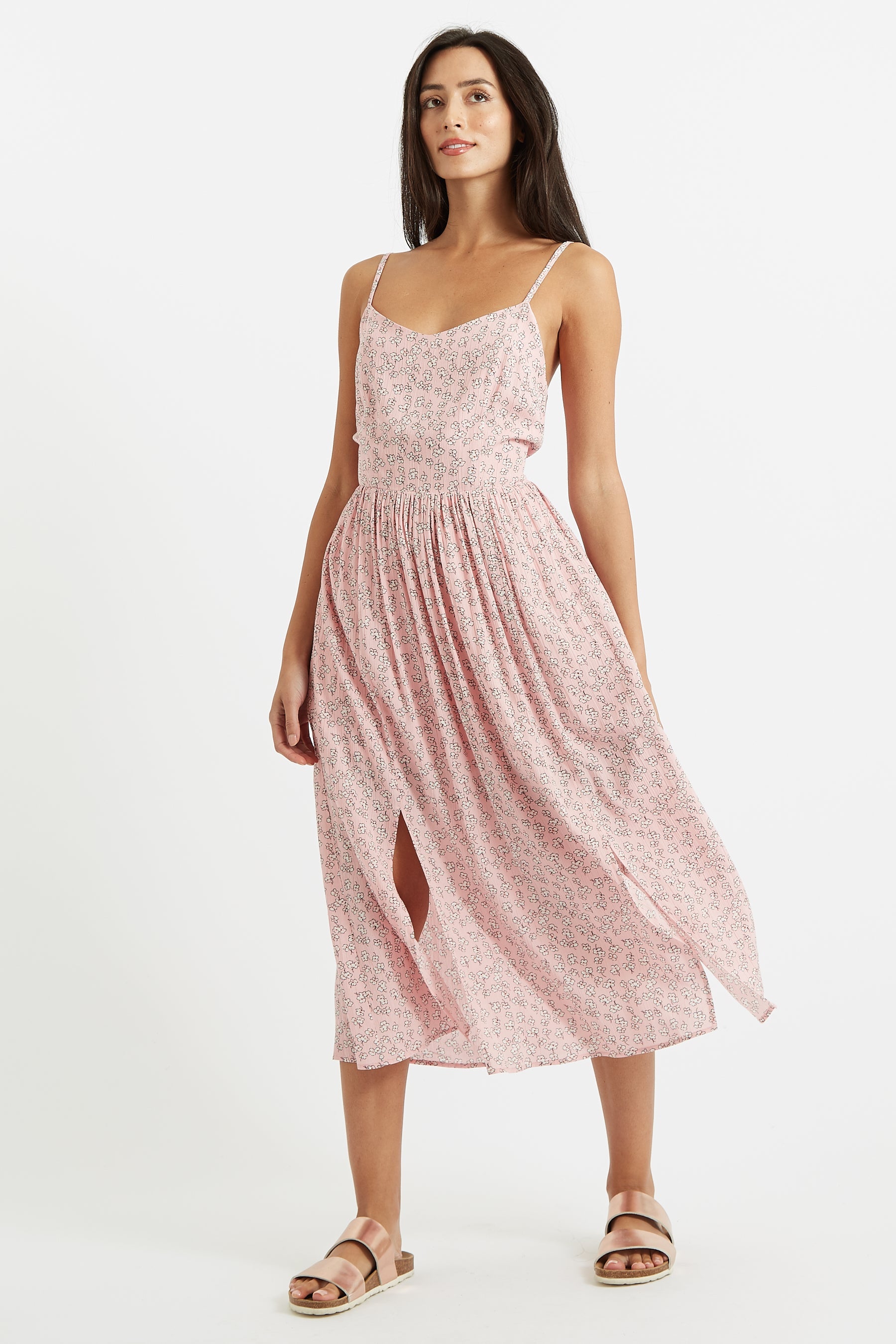 Rialto Lucky Flower Cut Out Back Midi Dress