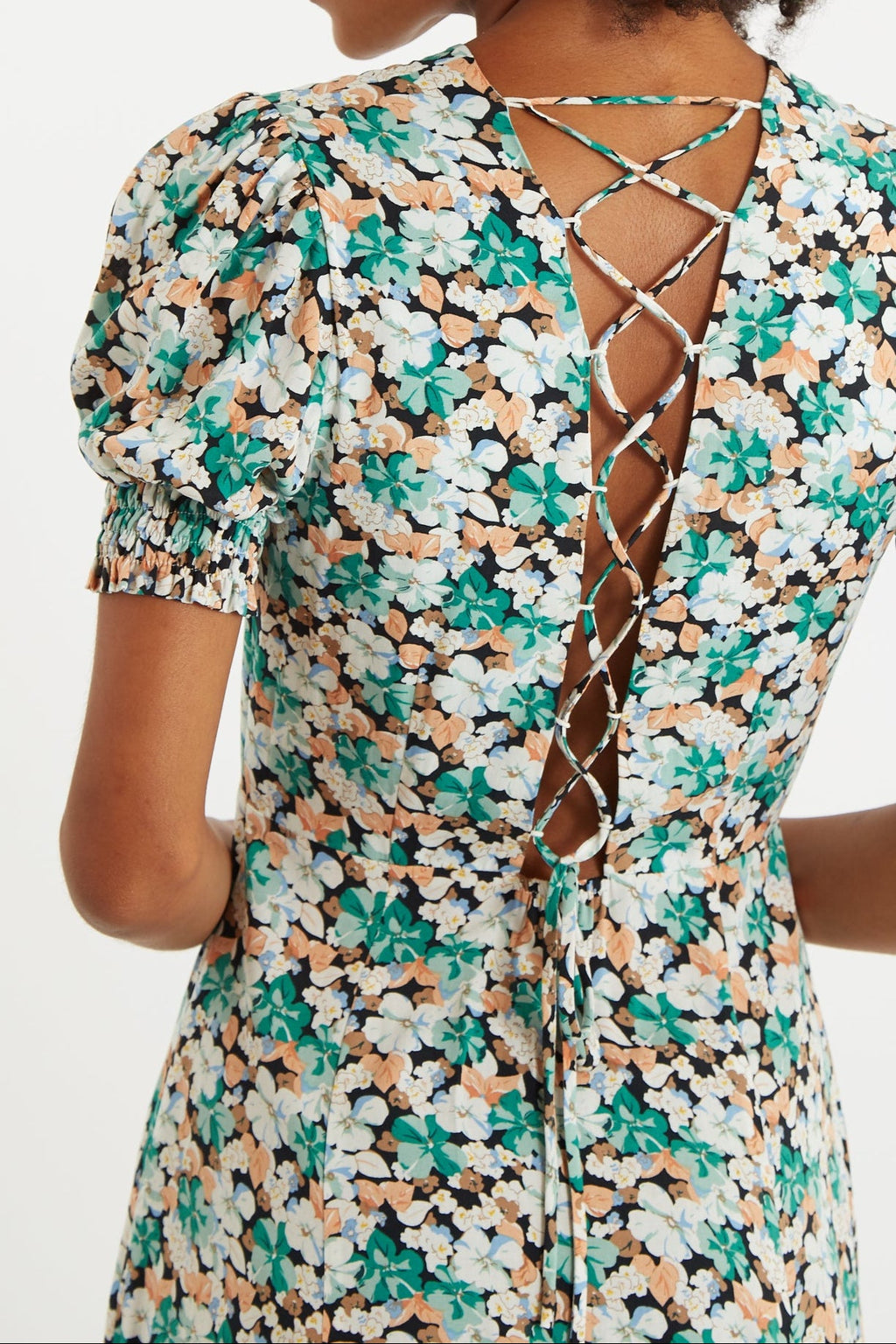 Romola Liseron Laced Back Midi Dress