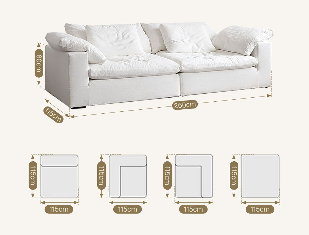 Ransom Two Seater Sofa, Linen