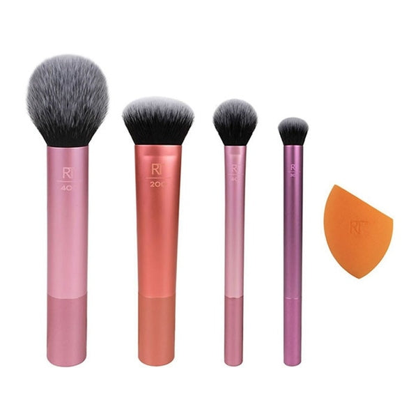 Real Techniques Everyday Essentials Make-Up Brush Set 5 Pieces (1 x Blusher Brush 
1 x Miracle Complexion Sponge
1 x Face Powder Brush 
1 x Eye Brush)