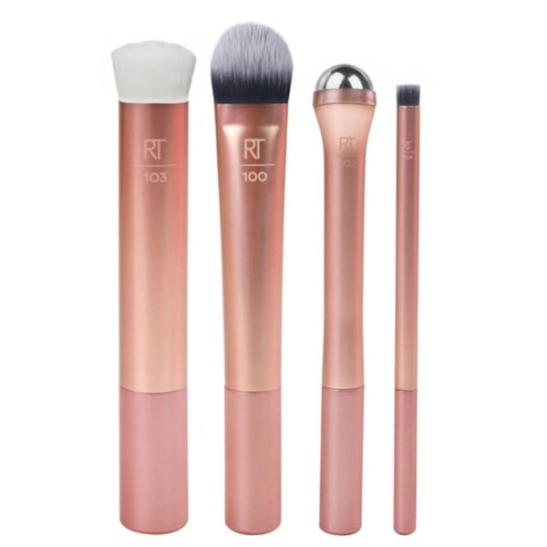 Real Techniques Prep + Prime Gift Set 4 Pieces (1 x Moisturising Ball 
1 x Moistrurising Brush
2 x Complexion Brushes)