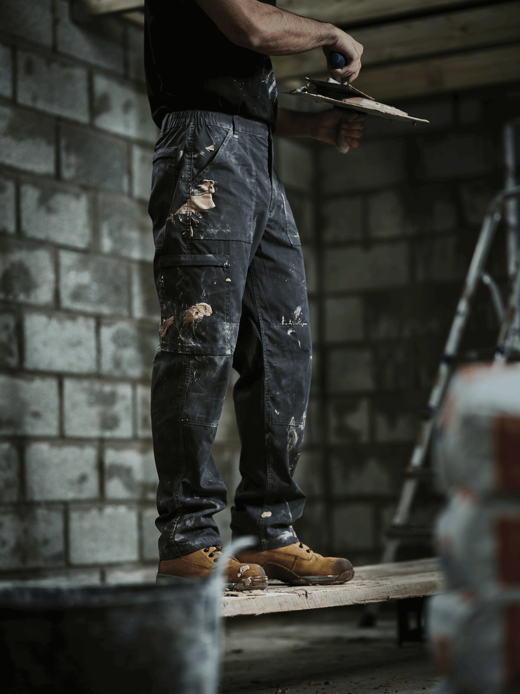 Regatta TRJ330 Water-Repellent Multi-Pocket Action Trousers Black