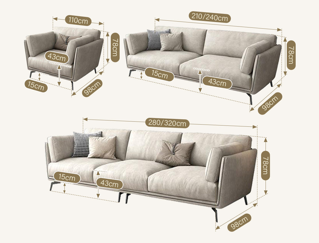 Reynold Two Seater Sofa, Leatheraire