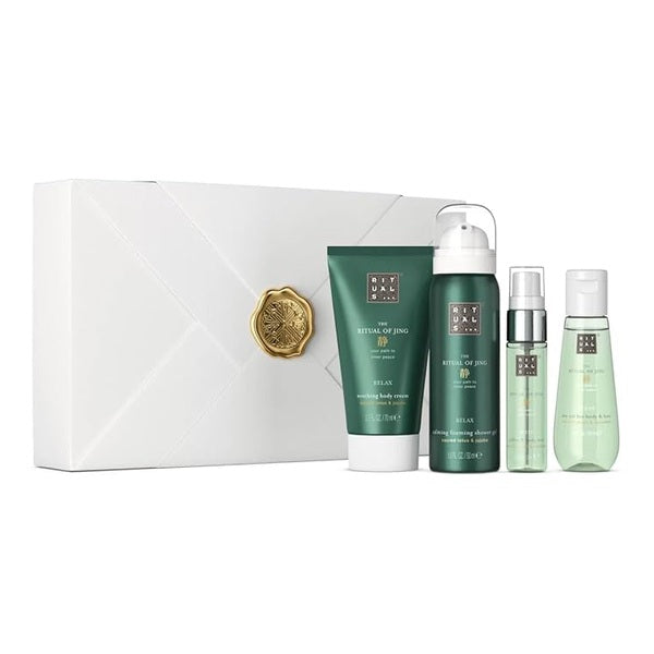 Rituals The Ritual of Jing Gift Set 50ml Calming Foaming Shower Gel + 70ml Body Cream + 50ml Dry Oil + 20ml Body Mist