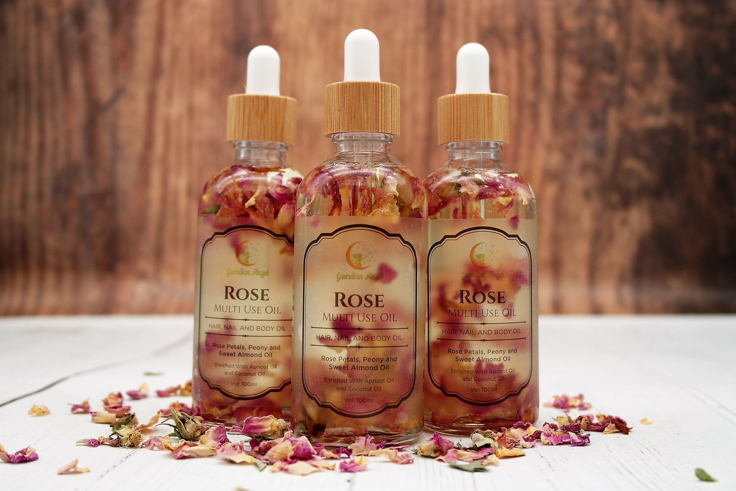 All Natural Rose Multi Use Oil For Hair, Nails & Body - 100ml