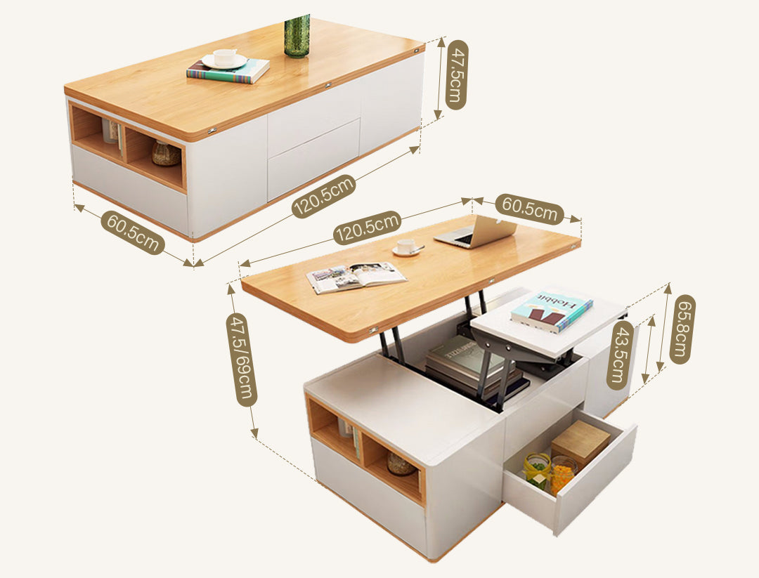 Ruby Lift Top Coffee Table, Multi-Functional Foldable Coffee Table