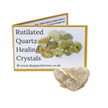 Rutilated Quartz Rough Crystal & Guide Pack