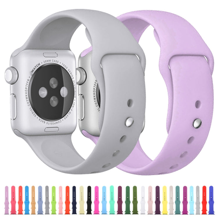 For Apple Watch Series 9&8&7 41mm / SE 3&SE 2&6&SE&5&4 40mm / 3&2&1 38mm 3 in 1 Rubber Watch Band with Pin Buckle(Black)