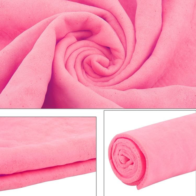 KANEED Synthetic Chamois Drying Towel Super Absorbent PVA Shammy Cloth for Fast Drying of Car, Size: 43 x 32 x 0.2cm(Pink)