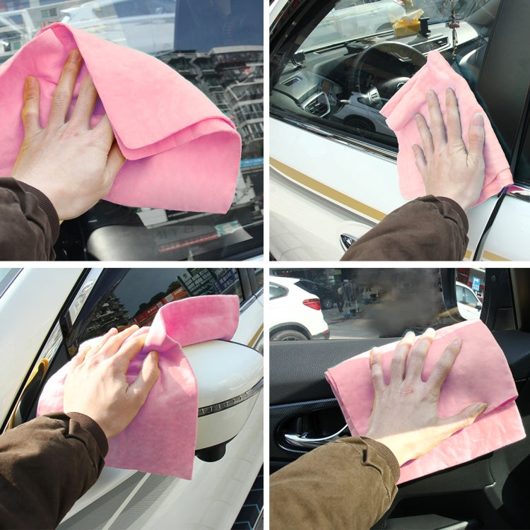 KANEED Synthetic Chamois Drying Towel Super Absorbent PVA Shammy Cloth for Fast Drying of Car, Size: 43 x 32 x 0.2cm(Pink)
