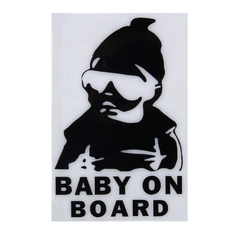 Baby On Board Pattern Vinyl Car Sticker, Size: 20cm x 13cm, Black, Grey, White