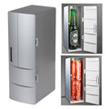 3.5W USB PC Mini Fridge Beverage Drink Cooler / Warmer, Size: 24.5 x 10.8 x 8.3cm(Silver)