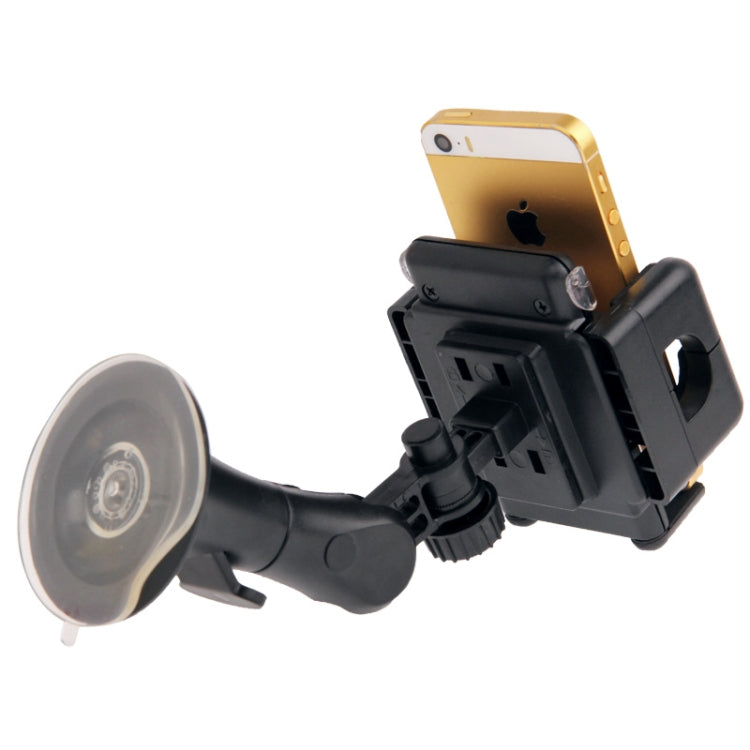 Universal 360° Rotation Suction Cup Car Holder / Desktop Stand for Smartphones (5.1-10.5cm Width), Compatible with iPhone, Galaxy, Sony, Lenovo, HTC, Huawei, and More