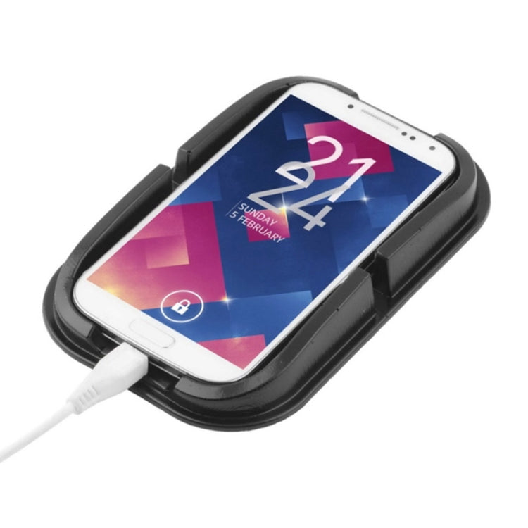 Universal Mobile Phone Car Rubber Smart Non-slip Stand Holder, For iPhone, Galaxy, Sony, Lenovo, HTC, Huawei, and other Smartphones(Black)