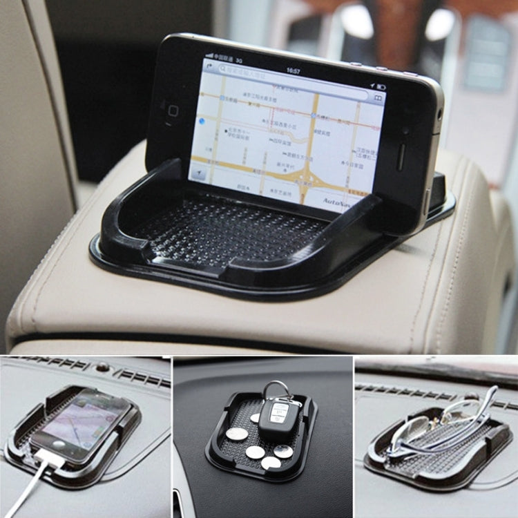 Universal Mobile Phone Car Rubber Smart Non-slip Stand Holder, For iPhone, Galaxy, Sony, Lenovo, HTC, Huawei, and other Smartphones(Black)
