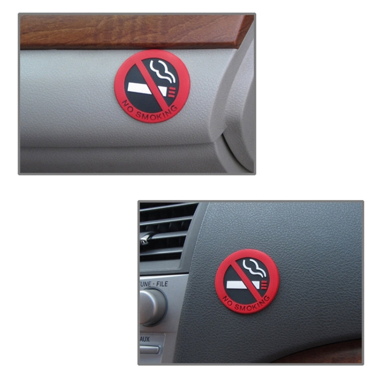3 pcs Car Decoration No Smoking Sign Sticker, Size: 5x5 cm, No Smoking