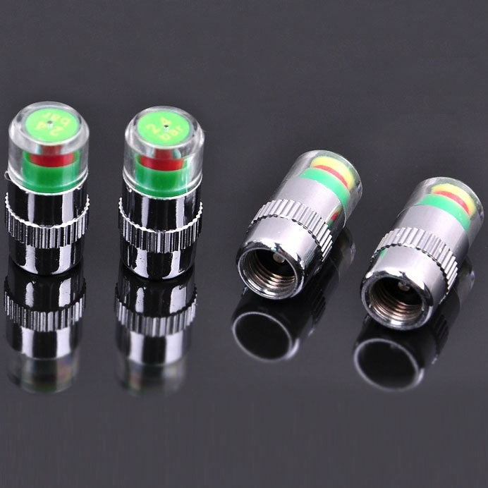 4 PCS 2.4 Bar Tire Pressure Detection Screw Cap, Tire Pressure Detection Screw Cap