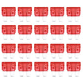 100 PCS Auto Mini Blade Fuse (30A) , DC 12V, 25A Transparent, 10A Red, 15A Blue, 20A, 30A