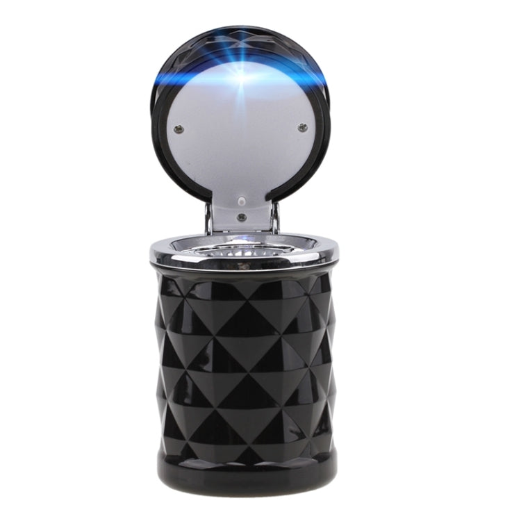 Diamond Facets Car Ashtray with LED Light, with LED Light(Dark Red), with LED Light(Black), with LED Light(White)
