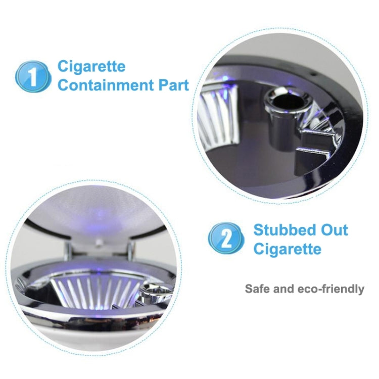 Diamond Facets Car Ashtray with LED Light, with LED Light(Dark Red), with LED Light(Black), with LED Light(White)