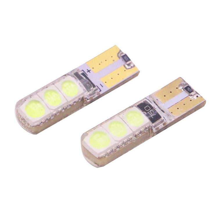 2 PCS T10 2W 120-140LM 6 LED Ice Blue 5050 LED Brake Light for Vehicles, DC12V, 6  5050 LEDs, 6 5050 LEDs, 6 LED 5050 LEDs
