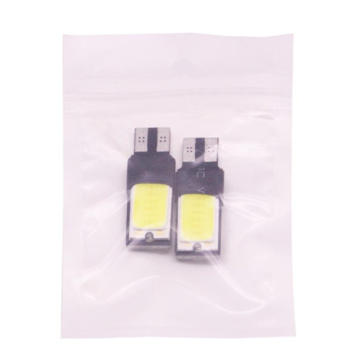 2 PCS T10 3W 160-180LM 2 LED Ice Blue COB LED Decode Car Clearance Lights Lamp, DC12V