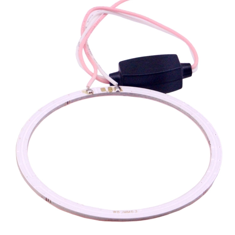 80mm 5W 180LM Angel Eyes Circles Car Headlight COB LED Lights for Vehicles, DC 12-24V