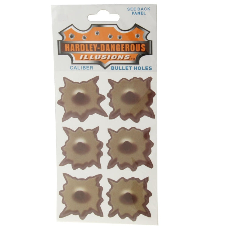 6 PCS Anti-scratch Bullet Hole Decoration Car 3M Sticker, Size: 4cm x 4cm, Exaggerated Effection7