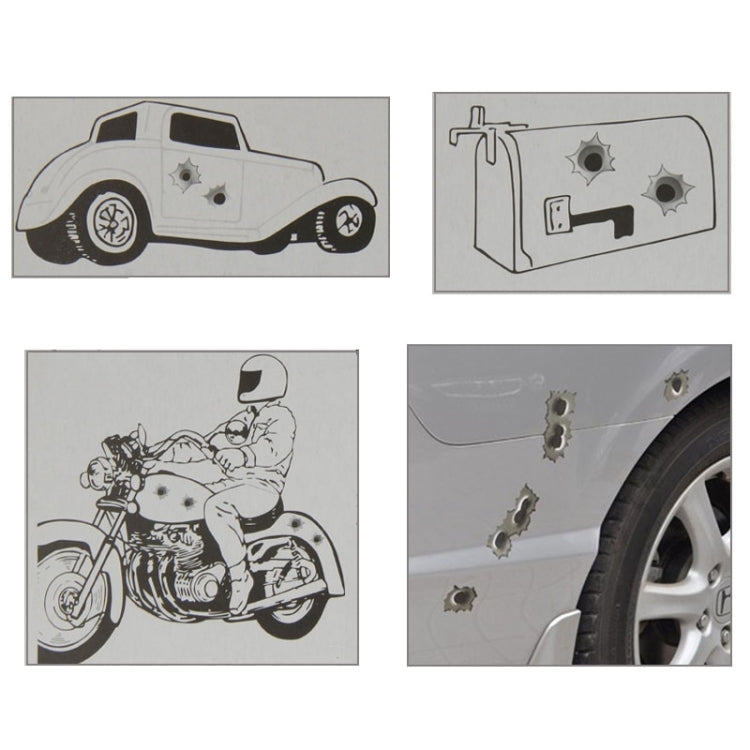 6 PCS Anti-scratch Bullet Hole Decoration Car 3M Sticker, Size: 4cm x 4cm, Exaggerated Effection7
