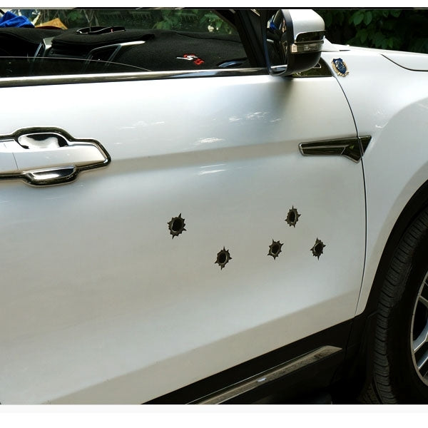 6 PCS Anti-scratch Bullet Hole Decoration Car 3M Sticker, Size: 4cm x 4cm, Exaggerated Effection7