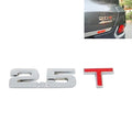 3D Universal Decal Chromed Metal Car Emblem Badge Sticker Car Trailer Gas Displacement Identification, Size: 8.5x2.5 cm, 1.6T, 1.8T, 2.0T, 2.2T, 2.4T, 2.5T, 2.8T, 3.0T