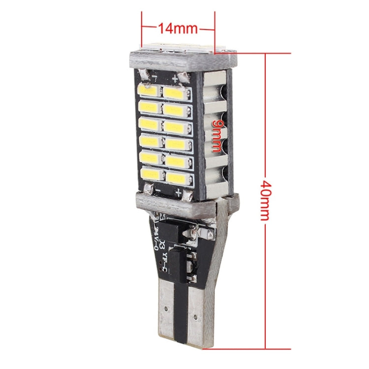 2PCS T15 6W 30-SMD 4014 6500K 900LM White Light Decoded Error-Free LED Car Backup Lamp, 30-SMD 4014
