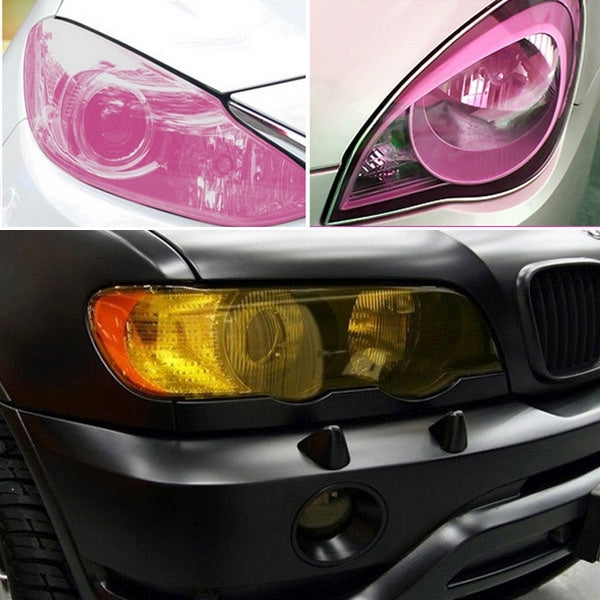 Protective Decoration Flash Point Car Light Membrane /Lamp Sticker, Size: 195cm x 30cm, Grey Black, Dark Black, Baby Blue, Fluorescent Green, Pink, Crystal Green, Matte Black, Dark Blue