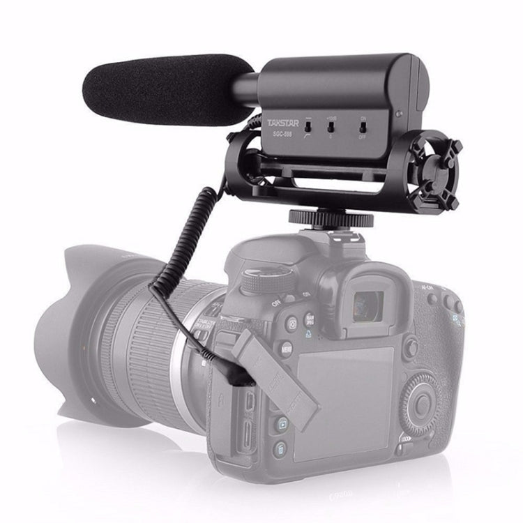 SGC-598 Condenser Recording Microphones Professional Photography Interview Dedicated Microphones for DSLR & DV Camcorder(Black)