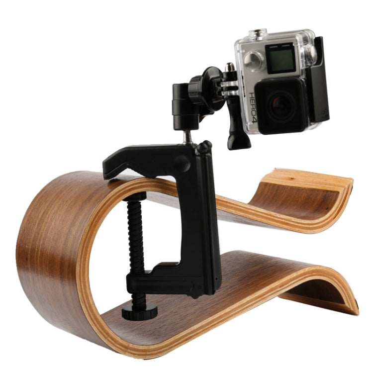 Desktop Clamp Holder with Tripod Adapter for GoPro, Insta360, DJI & Action Cameras, 1-6 cm
